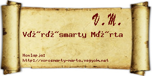 Vörösmarty Márta névjegykártya
