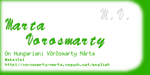 marta vorosmarty business card